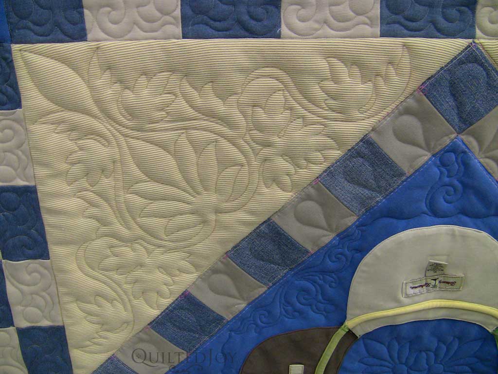 Memorial Quilt Made From Golf Shirts And Pants Quilted Joy