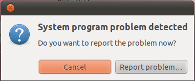 Ubuntu System program problem detected
