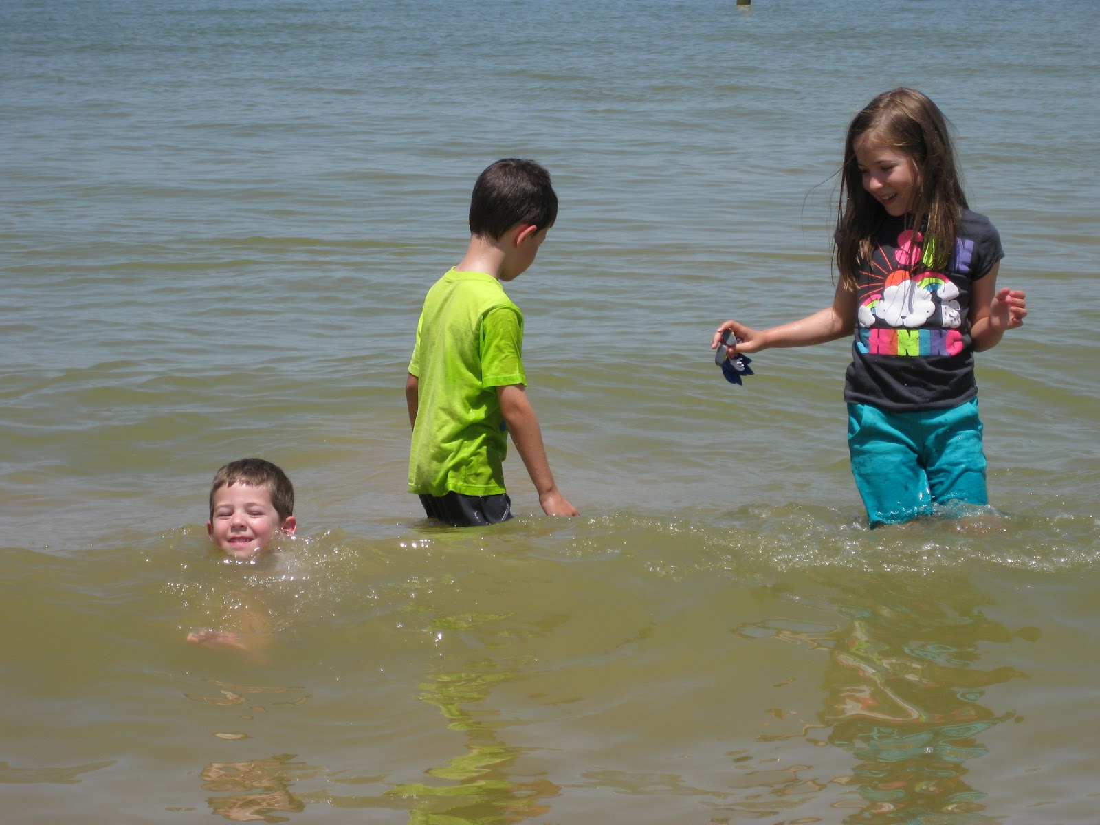 Because we are Leonardsons... We found a lake...we'll stick to the pool.