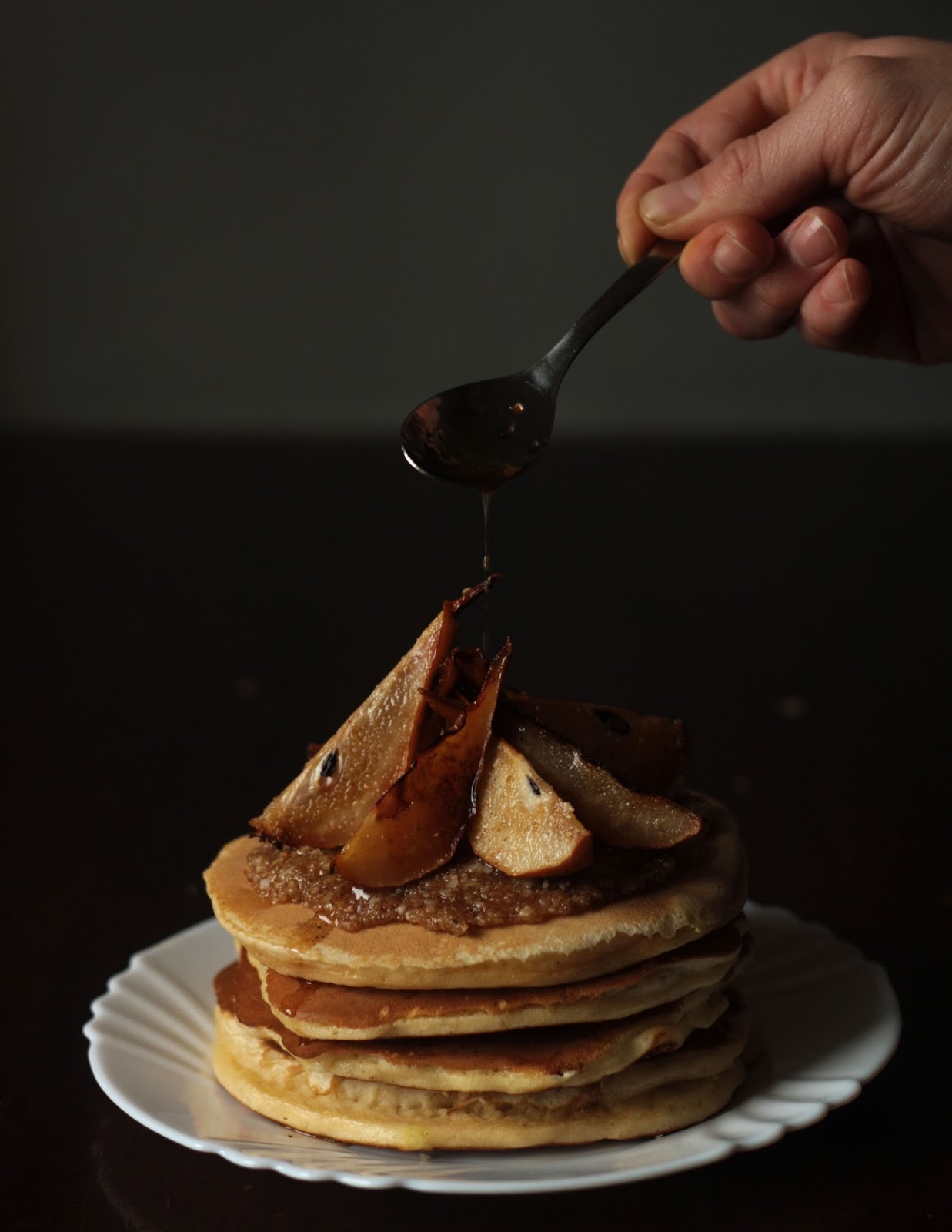 Pear and Walnut Pancakes