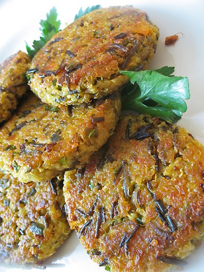 quinoa wild rice savory cakes