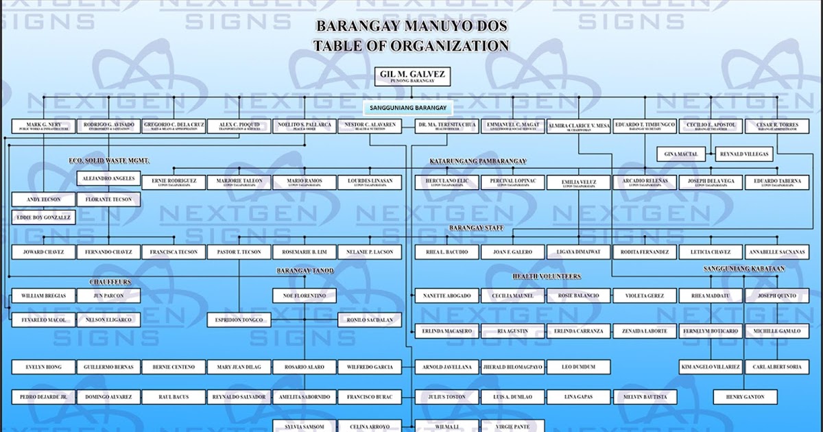 Barangay Organizational Chart