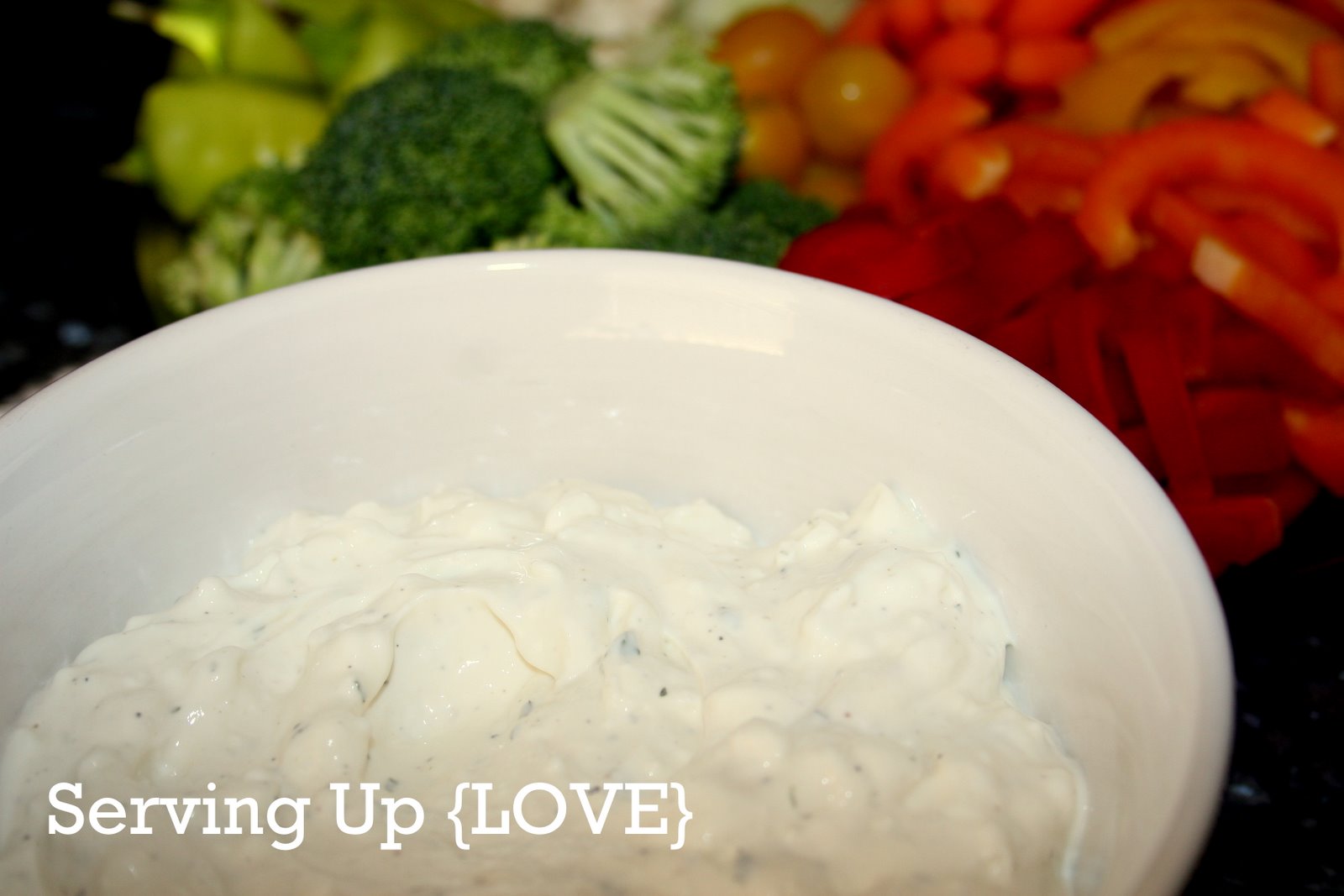 Katherine's Kitchen Serving Up {Vegetable} Ranch Vegetable Dip