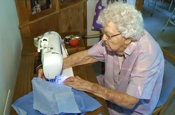 She’s made more than 840, and aims to make 1,000 by her 100th birthday - 99-Year-Old Lady Sews A Dress A Day For Children In Need She’s made more than 840, and aims to make 1,000 by her 100th birthday - 99-Year-Old Lady Sews A Dress A Day For Children In Need