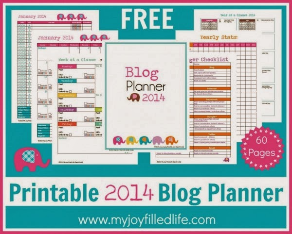 2014 Blog Planner