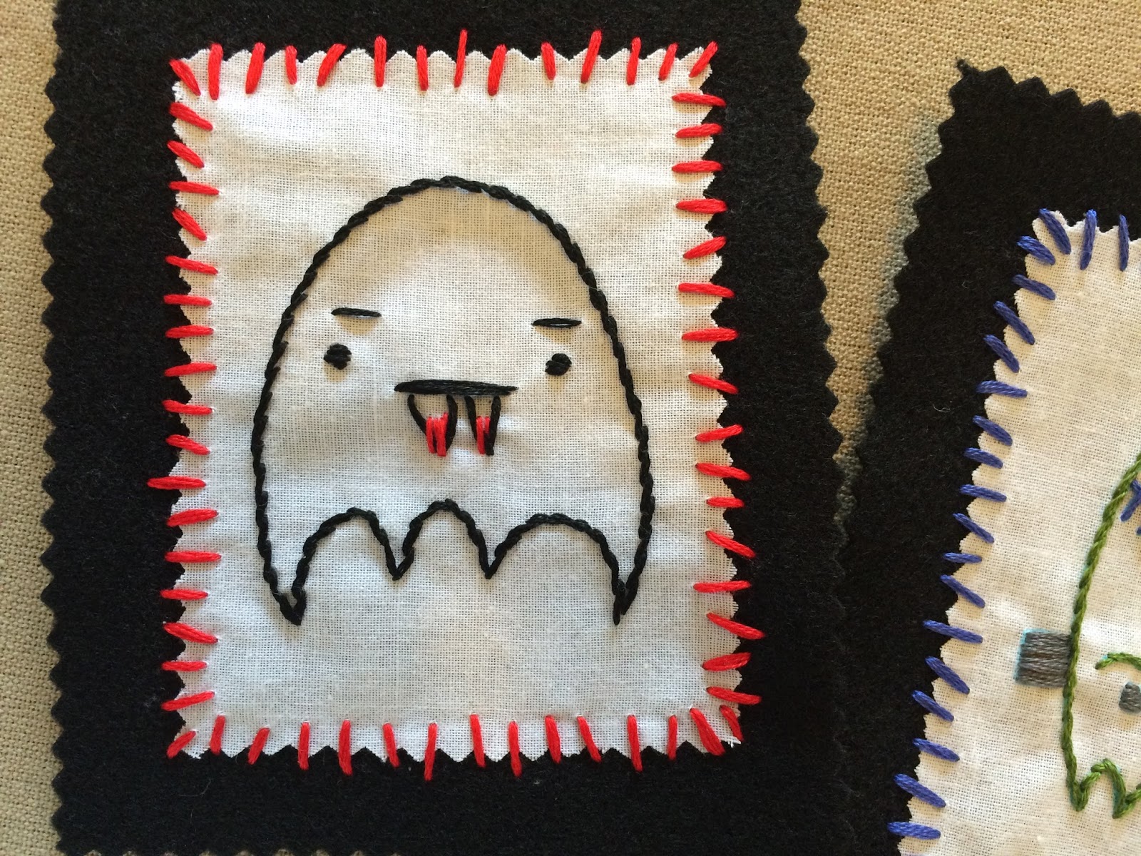 halloween ghost embroidery pattern