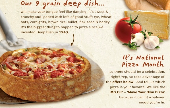 Pizzeria uno coupons