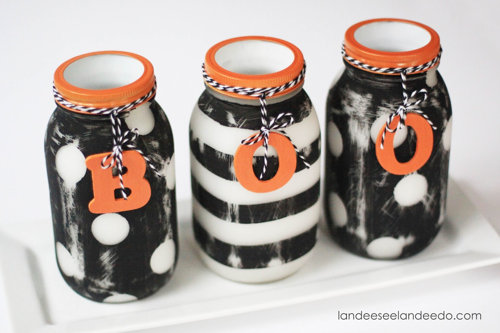 Halloween Painted Mason Jars Eighteen25