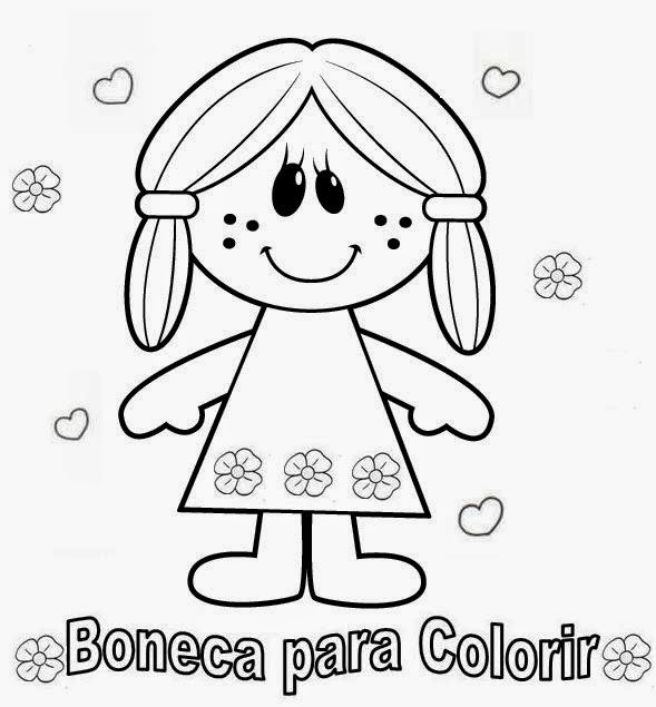 Desenhos de bonecas para colorir - Desenhos Para Colorir