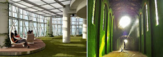 Indoor Landscapes: Grass Walls, Grass Floors, image montage by wobuilt.com