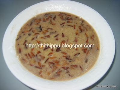 split moong dhal jaggery and coconut milk