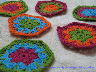 Crochet Swirl hexagon motif by Edie Eckman