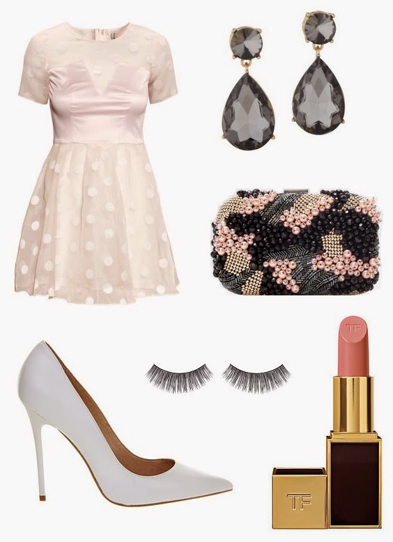 Christmas Party Outfit Ideas 2014 Part - 17: Patterned Organza Dress - £24.99 From Hu0026M (click Here To View) Kilgallen Earrings - £12 From Aldo (click Here To View) Beaded Box Clutch - £39.99 From Zara ...