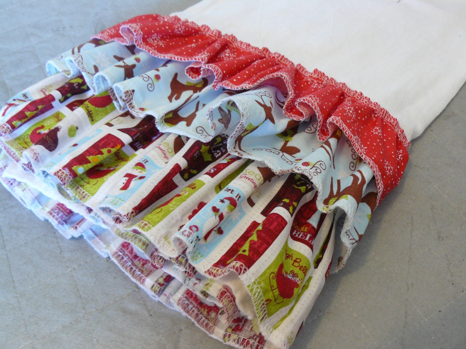 Small Fry & Co. : Ruffle Front Christmas Towel