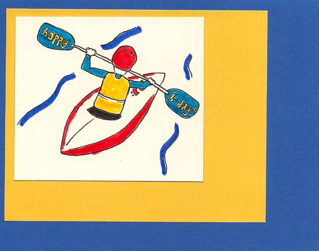 Debbie Dots Greeting Card Blog: Kayak Birthday