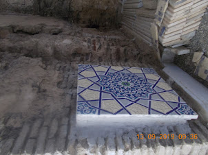 Repair and replacing Mosaics in Bibi Khanym Mosque Ensemble building.