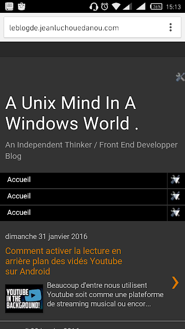 Comment changer la couleur de l&rsquo;en tête et de la barre d&rsquo;adresse de mon site web sur Chrome ?, A Unix Mind In A Windows World
