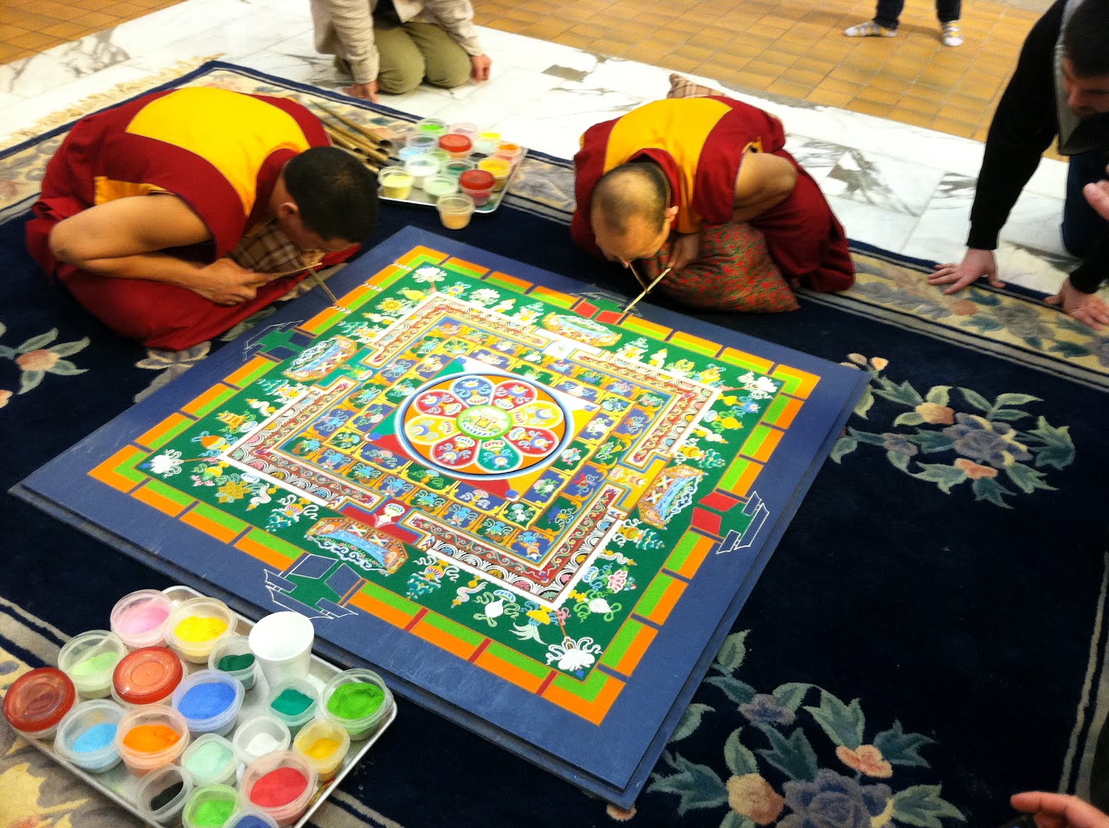 My Story Lives Tibeten Monks Making Sand Mandalas in Massachusetts