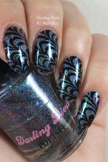 ehmkay nails darling diva tie-dyed