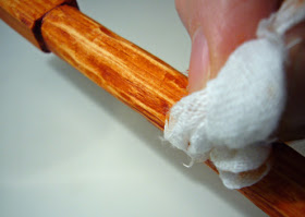 How to make a magic wand - wood staining
