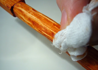 How to make a magic wand - wood staining