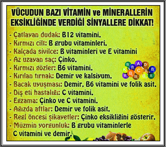 Ehil Kalem Vitamin ve Mineral eksikliği