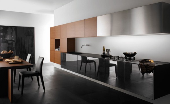 contemporary timber kitchen design