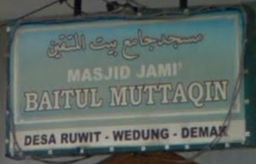 Pembangunan Masjid Jami' Baitulmuttaqin Desa Ruwit Thn2020