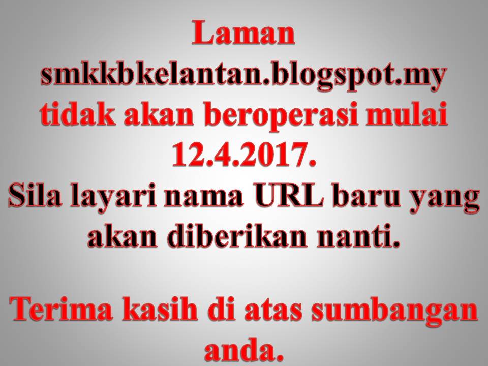 Penutupan Blog / Laman ini