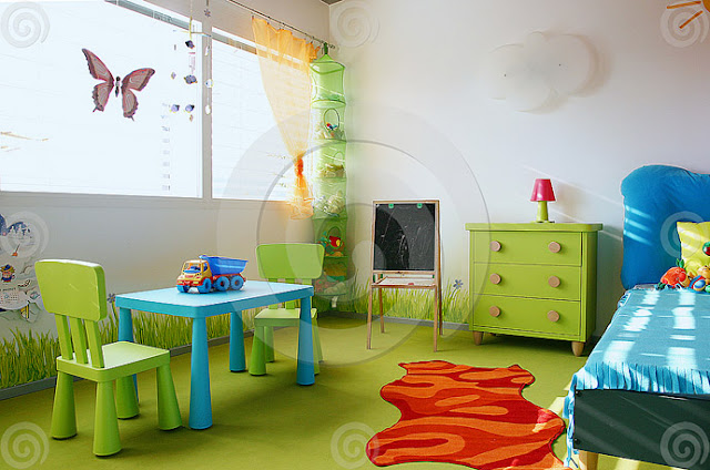 إبداعية الأطفال green-kids-room-desi