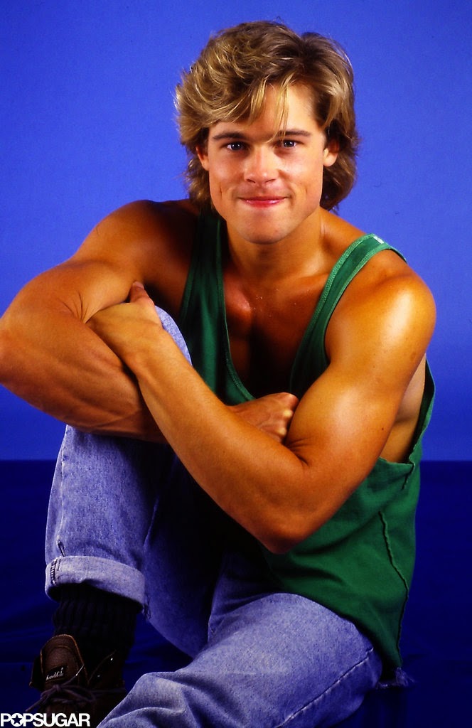 25 Interesting Pictures of Brad Pitt's Photo Shoot in 1980s Neck Tank