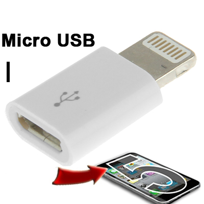  | | 11 mini small lightning to micro usb adapter for iphone 5 ipad mini itouch 5 original version white 1 