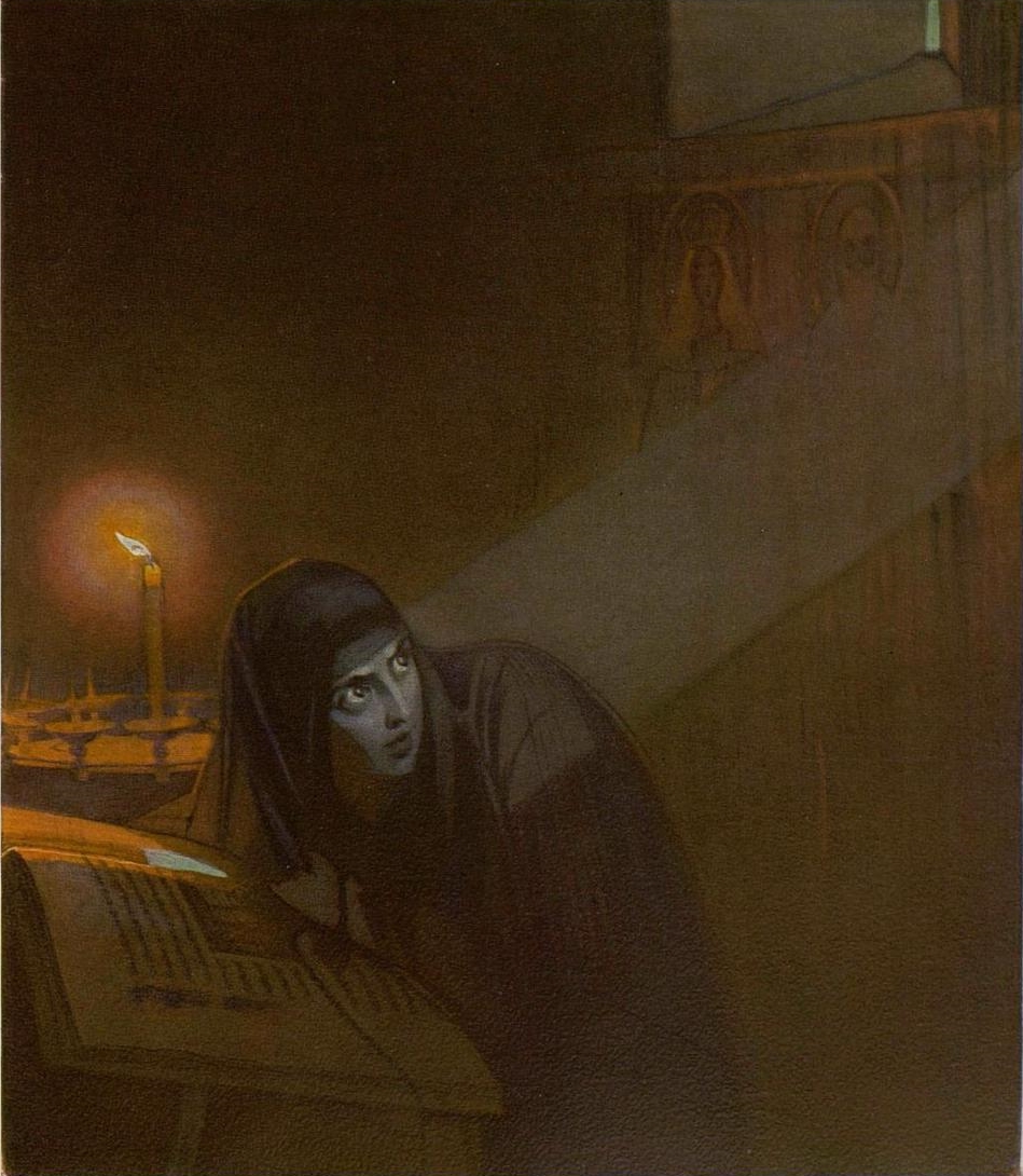 Alfred Eberling Illustration to Lermontovs poem The Demon 
