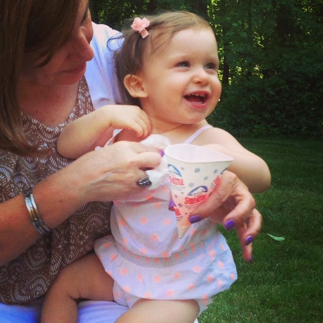 Livy's first sno-kone