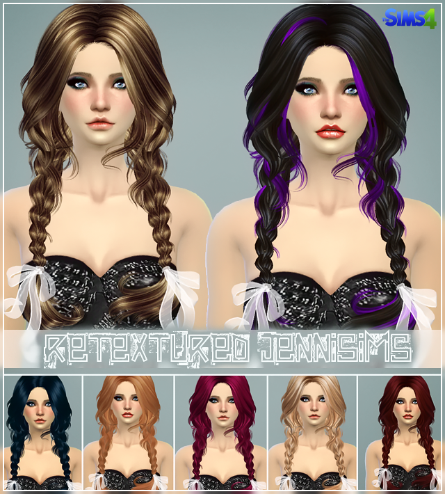  The Sims 4: Прически для женщин - Страница 2 Jennisims_ELAHair23F