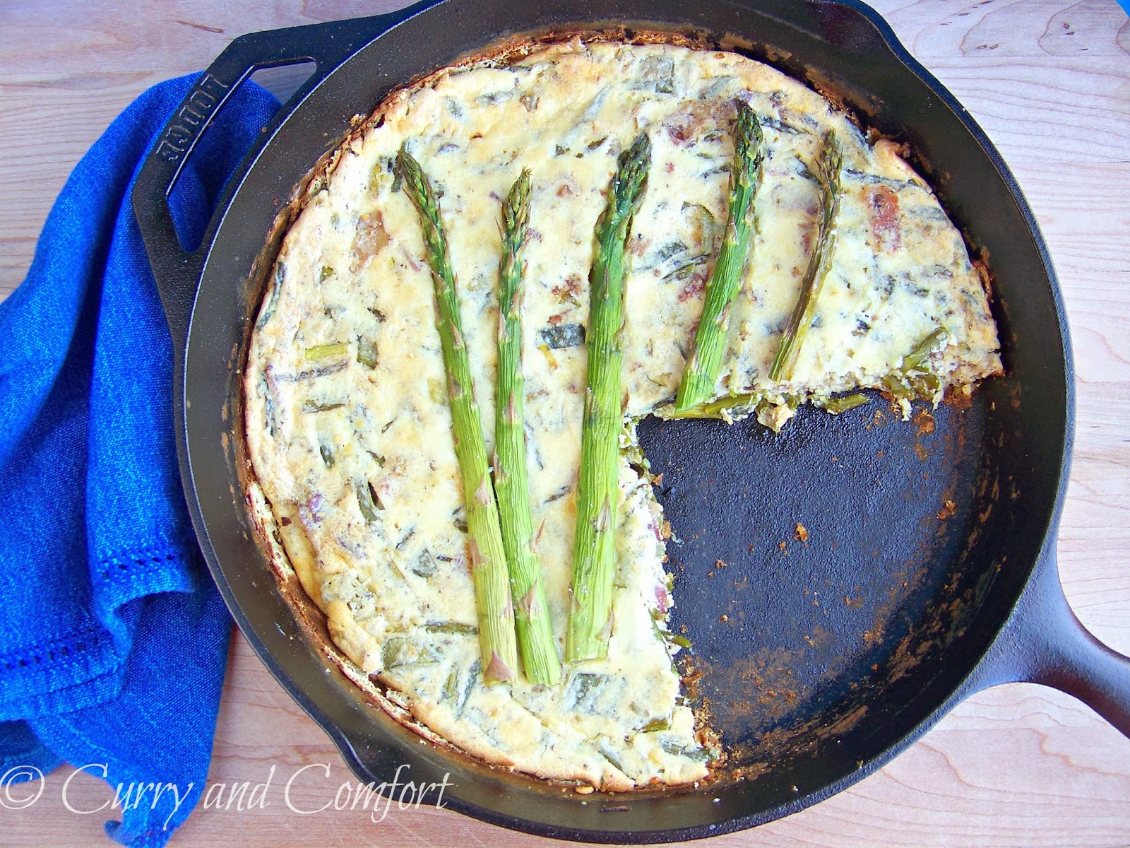 Kitchen Simmer Asparagus and Leek Frittata with Bacon