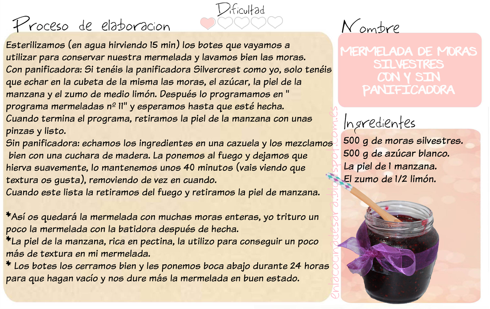 En la cocina de Sara: Caprichos de otoño: Mermelada de moras con y sin