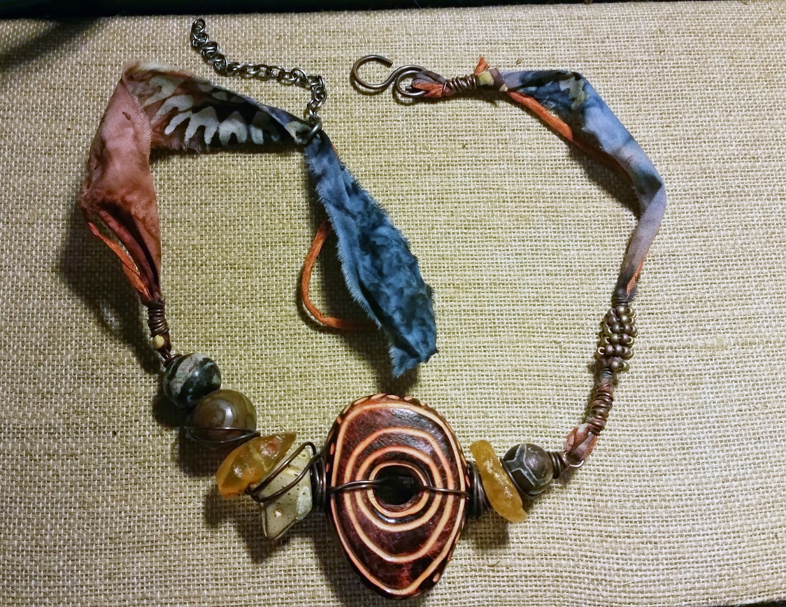 Love My Art Jewelry Tutorial Silk and Fabric Necklace
