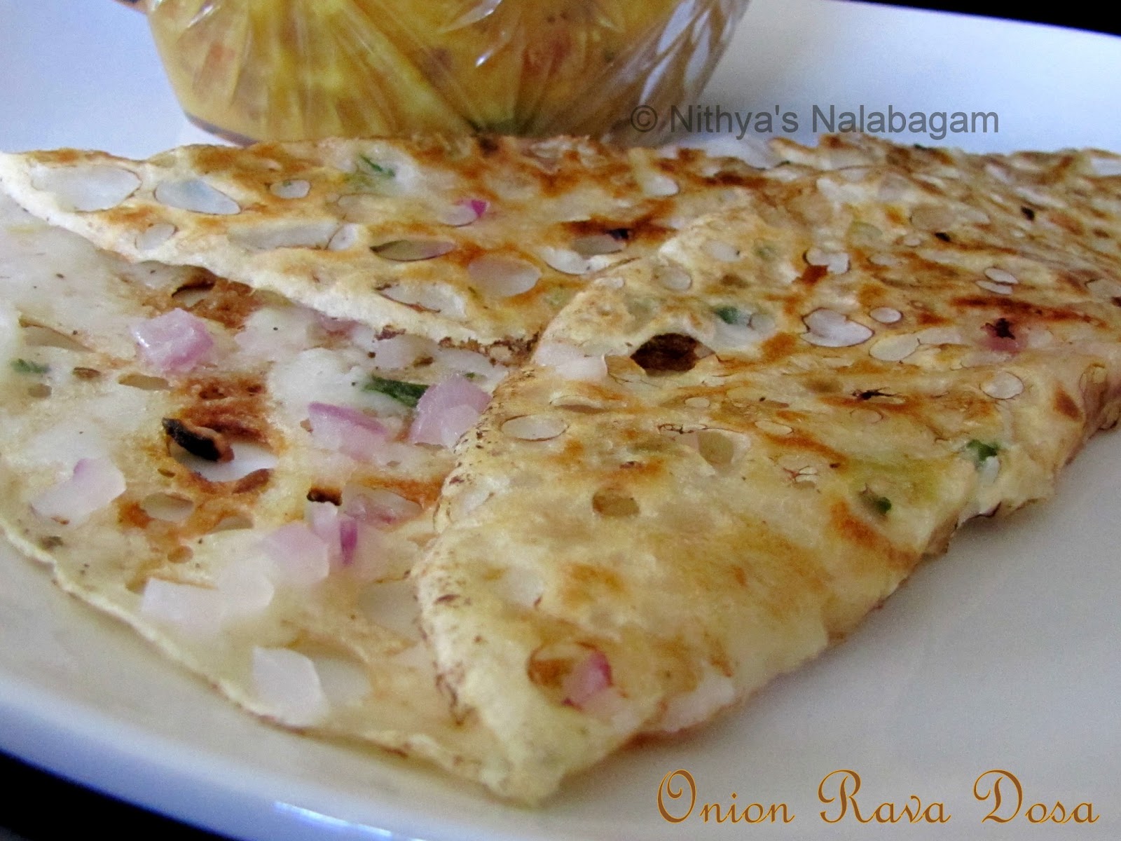 Instant Onion Rava Dosa Nithya's Nalabagam