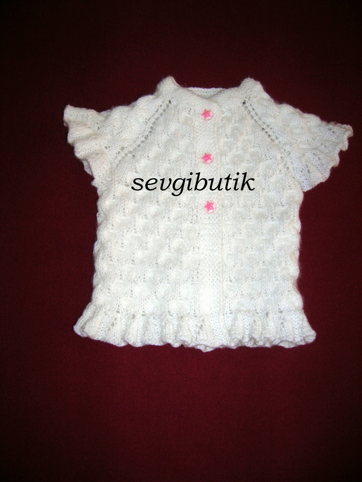 SEVGİ BUTİK Fırfırlı Bebek Yeleği