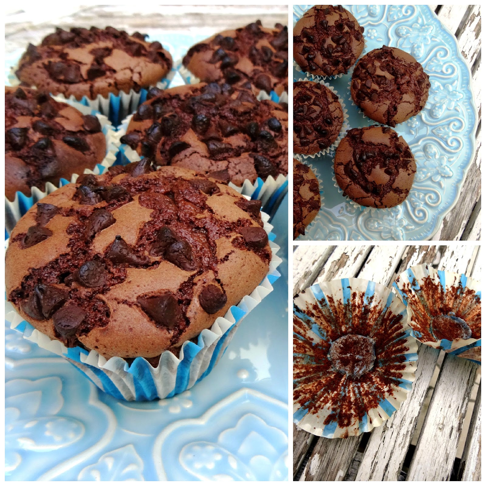 Ponto de Rebuçado Receitas Muffins de chocolate com pepitas