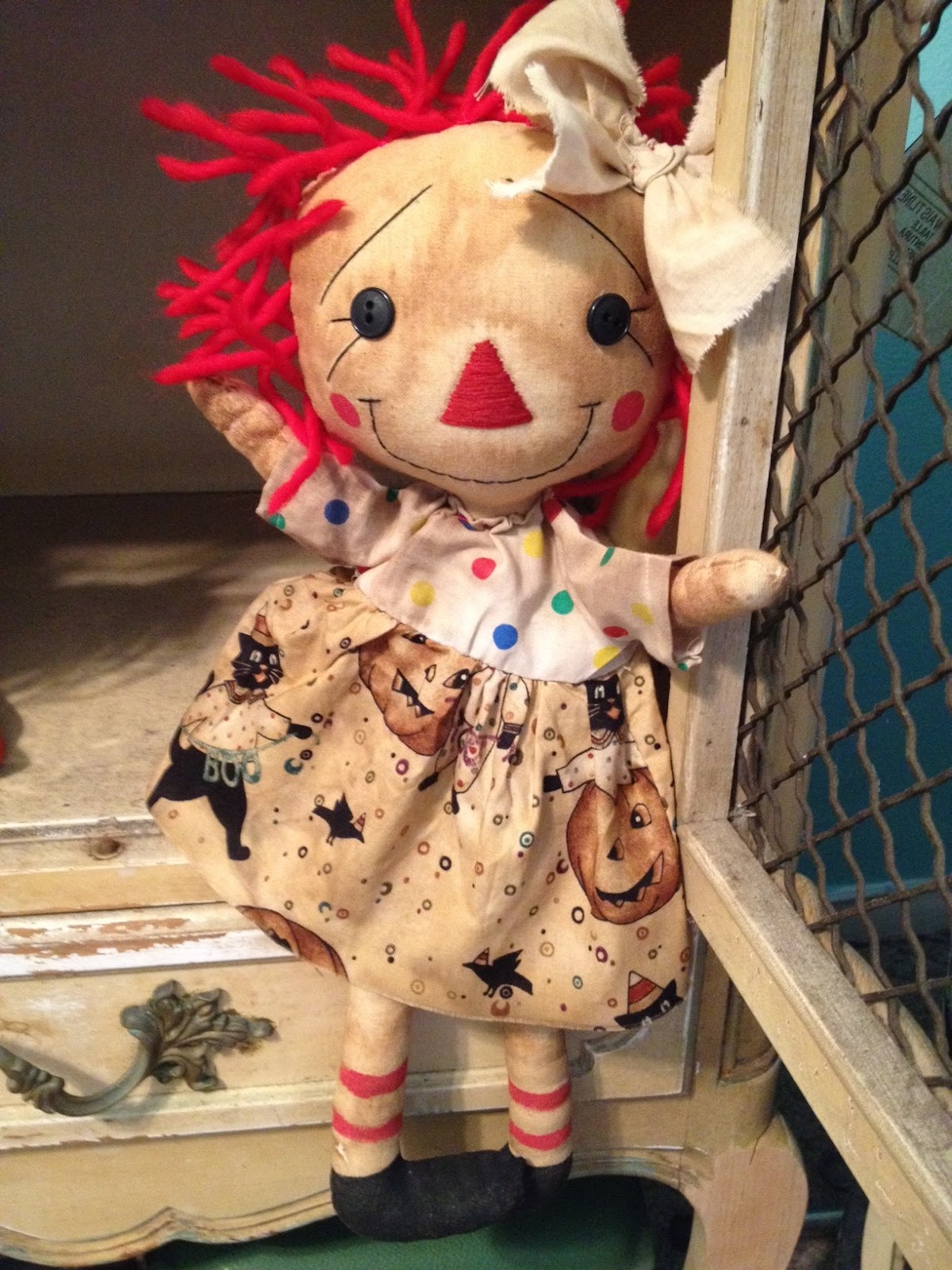 Raggedy Ann dolls in Etsy anniescupboards