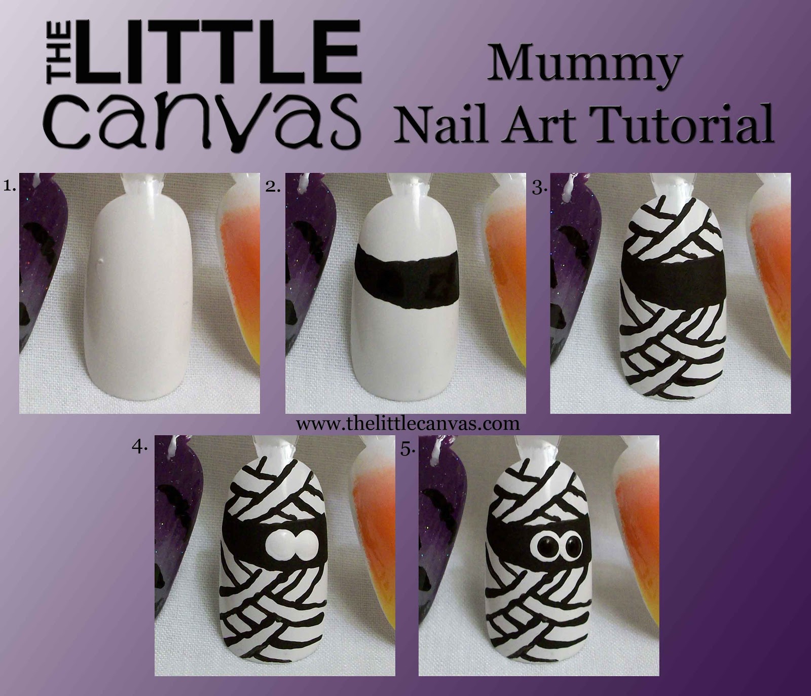 Mummy Nail Art Tutorial! The Little Canvas