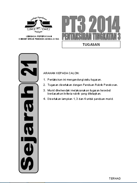 Contoh Rumusan Tugasan Sejarah Pt3 2014