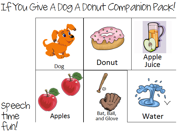 If You Give A Dog A Donut Storybook Companion Pack Speech Time Fun Speech And Language Activities