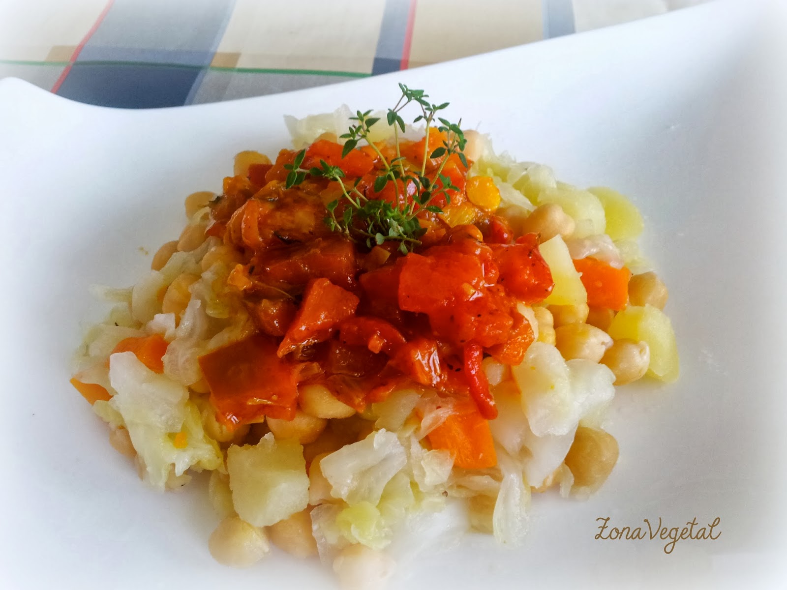 ZonaVegetal Repollo con Garbanzos