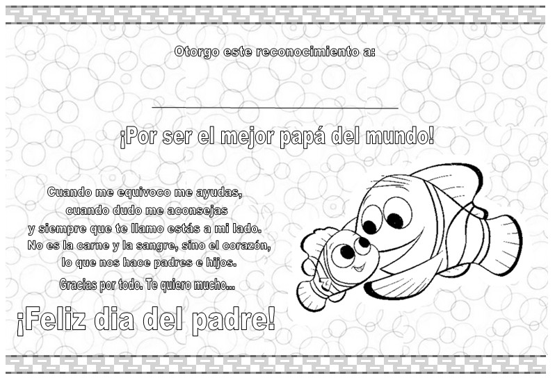 Diplomas para el Día del Padre | Dibujos para Niños Diplomas para el Día del Padre | Dibujos para Niños