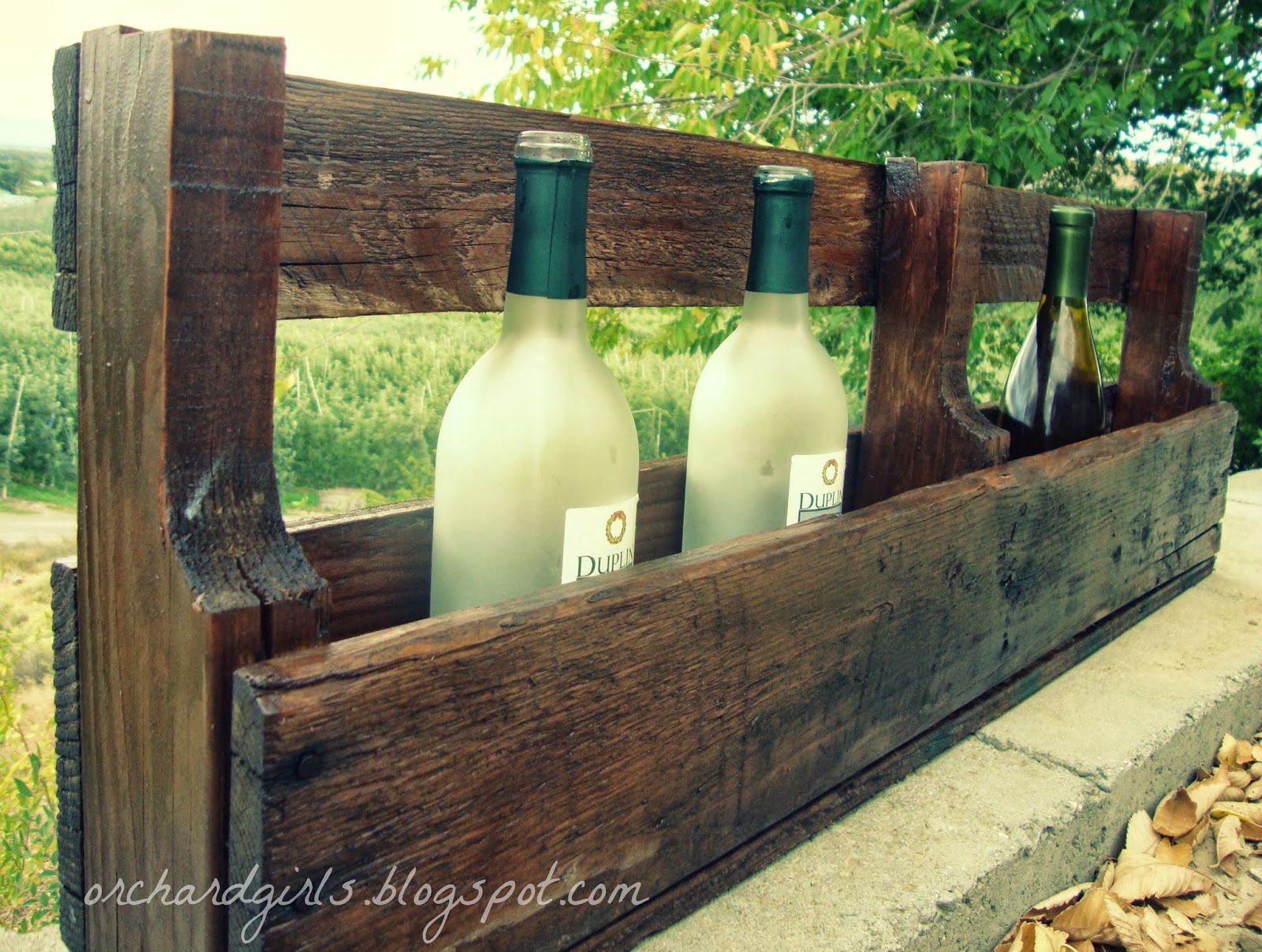 Orchard Girls DIY Pallet Wine Rack