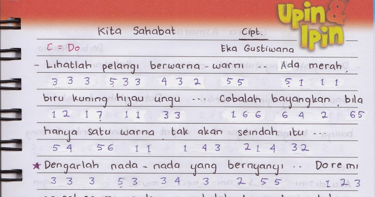Not Angka Winda Viska Kita Sahabat Cipt Eka Gustiwana