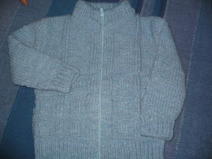 maglione di pura lana con lampo